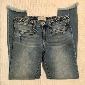 Band of Gypsies Crop Skinny Jeans Summersalt west Frayed Sz 27